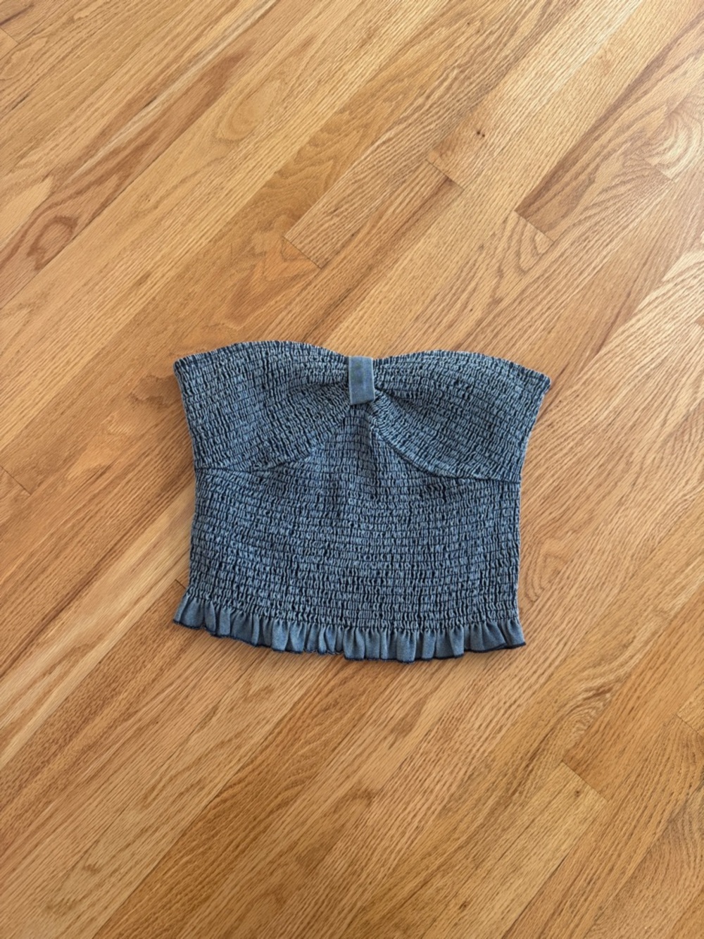 Revolve heartloom soft denim crop top sweetheart top